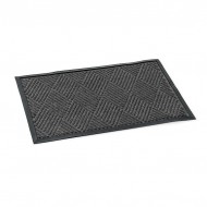 Entrance mat, rubber, black, 150x90x1 cm