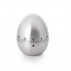 Kitchen timer / timer, egg, stainless steel, 6x7.5 cm