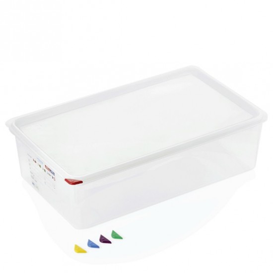 Storage box with sealed lid, GN 1/1 - 150 mm, polypropylene, ColorClip , 21 litr, VITRAline