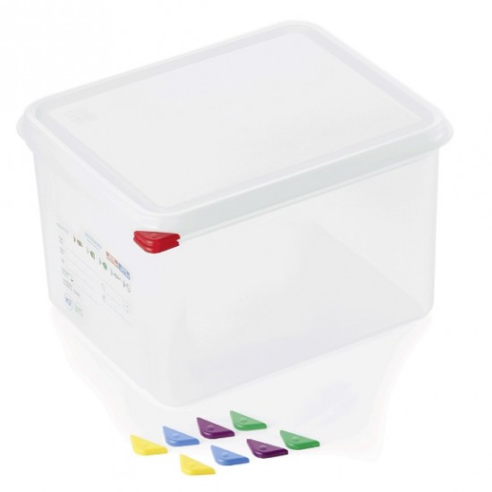 Storage food box GN 1/2 tray - 200 mm, polypropylene, ColorClip, 12.5 liters, VITRAline Storage food box GN 1/2 tray - 200 mm, polypropylene, ColorClip, 12.5 liters, VITRAline