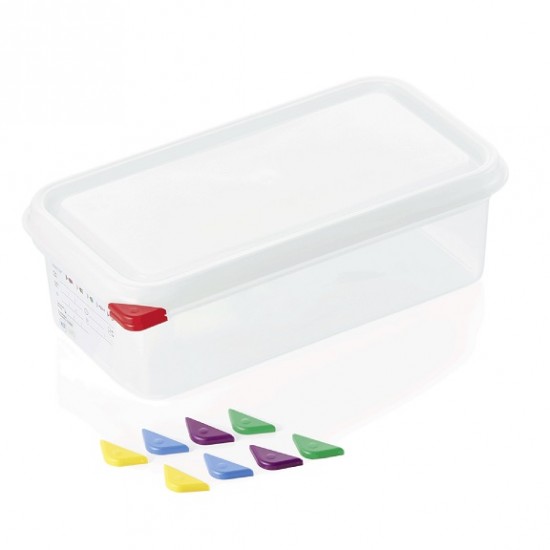 Storage food box, GN 1/3 tray - 100 mm, polypropylene, ColorClip, 4 liters, VITRAline