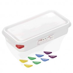 Food storage box, GN 1/3 - 65 mm, polypropylene, ColorClip, 2.5 liters, VITRAline