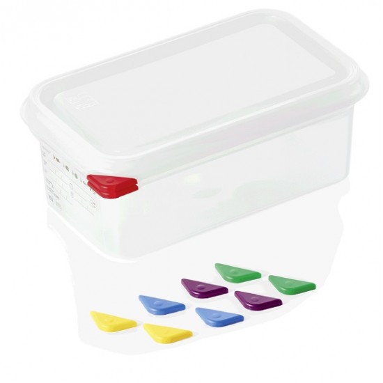 Storage food box, GN 1/4-100 mm, polypropylene, ColorClip, 2.8 liters, VITRAline