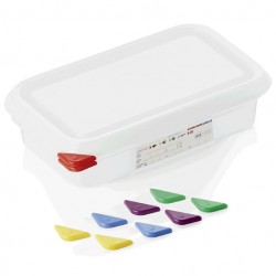 Food storage box GN 1/4- 65 mm, polypropylene, ColorClip, 1.8 liters, VITRAline