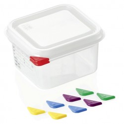 Tray GN 1/6-100 mm, polypropylene, ColorClip, 1.6 liters, VITRAline