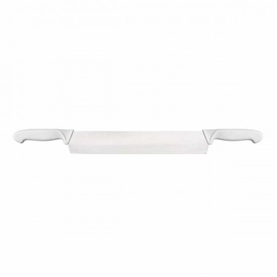 Cuțit brânzeturi, inox, cu lamă 36 cm, cu mânere albe Cuțit brânzeturi, inox, cu lamă 36 cm, cu mânere albe