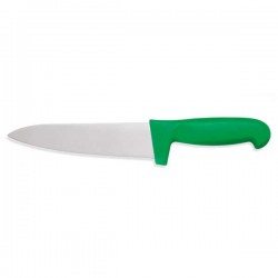 Cuțit bucătarie, mâner verde, lamă 18 cm