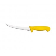 Cutit curbat pentru dezosare cu maner galben, profesional, 15 cm