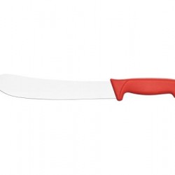 Cuțit măcelărie, lamă inox 30 cm, mâner polipropilenă, roșu