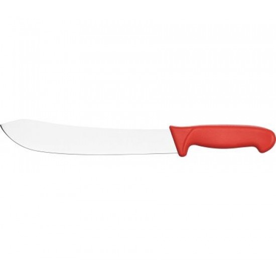 Cuțitul măcelarie, lamă inox 25 cm, mâner polipropilenă, roșu Cuțitul măcelarie, lamă inox 25 cm, mâner polipropilenă, roșu