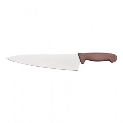 Cuțit bucătar, inox, lama 26 cm, mâner maro