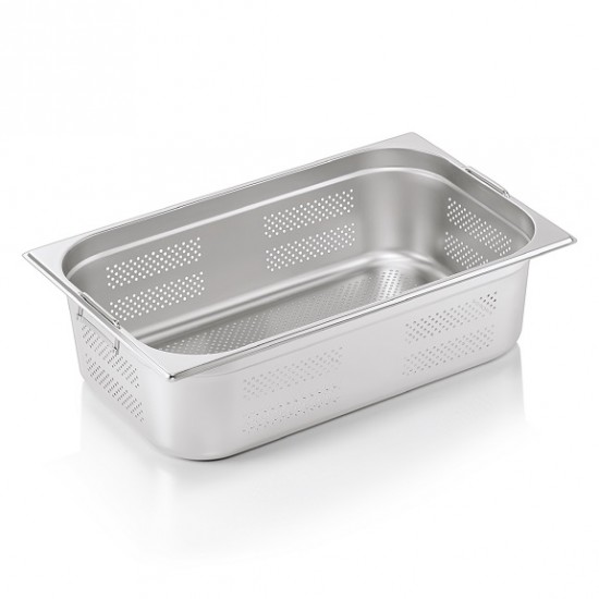 Cuva GN1/1-150 mm, inox, perforata, cu manere, 21 litri Cuva GN1/1-150 mm, inox, perforata, cu manere, 21 litri