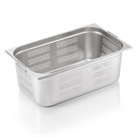Cuva GN1/1-200 mm, inox, perforata, cu manere, 28 litri Cuva GN1/1-200 mm, inox, perforata, cu manere, 28 litri