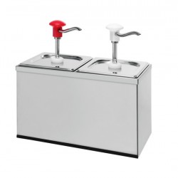 Dispenser sosuri dublu din inox, 2 x 3l