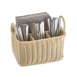 Dispenser tacamuri din polipropilena cu 4 compartimente, natur deschis