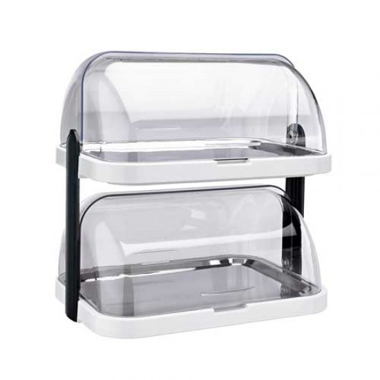Display bufet plastic doua nivele 39x28 cm Display bufet plastic doua nivele 39x28 cm