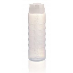 Flacon, recipient sosuri PE, gradat, fifo, 750 ml - Transparent