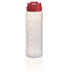 Flacon, recipient sosuri rosu PE, gradat, fifo, 750 ml