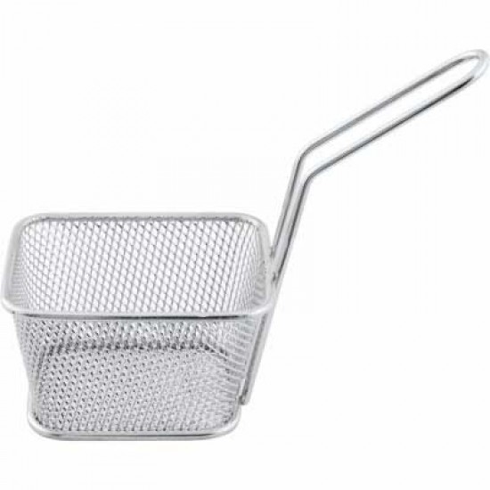 Mini cos din inox dreptunghiular servire cartofi prajiti Mini cos din inox dreptunghiular servire cartofi prajiti