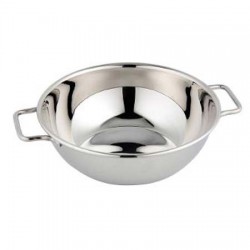 Mini Wok inox servire cartofi 11 x 3.7 cm