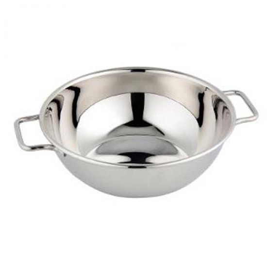 Mini Wok inox servire cartofi 14 x 4.6 cm