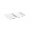 Platou 2 compartimente portelan servire prezentare bufet, 20x13x2 cm, Ming, Viejo Valle