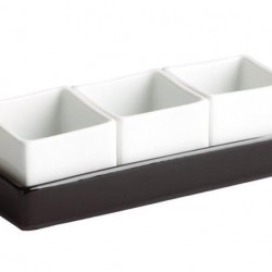 Sauceboats zebra 4x4x2,5cm 2,5 cl 3 p