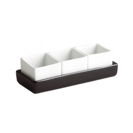 Sauceboats zebra 4x4x2,5cm 2,5 cl 3 p Sauceboats zebra 4x4x2,5cm 2,5 cl 3 p