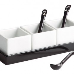 Sauceboats zebra 5x5x4 cm 5 cl. 3 p. M