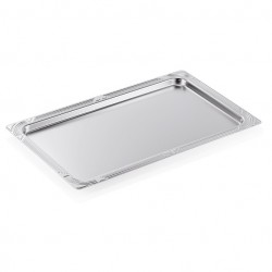 Platou inox dreptunghiular servire, prezentare bufet 53x32 cm