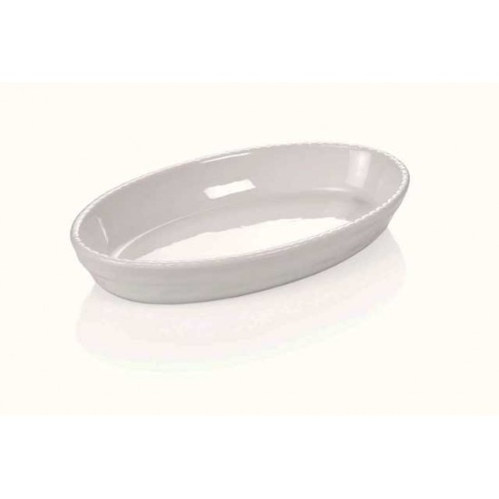 Platou oval din portelan pentru cuptor 48x30x6.5 cm Platou oval din portelan pentru cuptor 48x30x6.5 cm