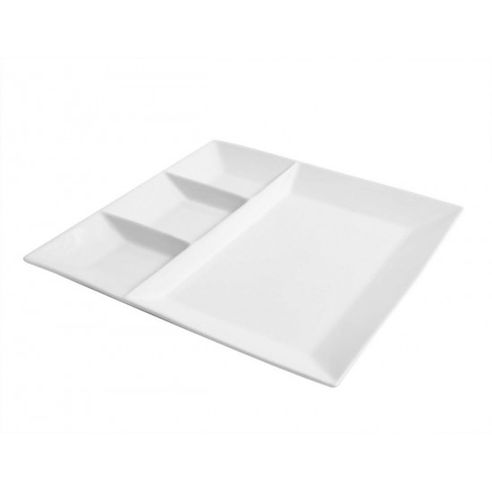 Plate with 4 compartments 28x28x2,5cmm Plate with 4 compartments 28x28x2,5cmm