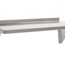 Polita inox satinat, simpla, perete 600x300x170 mm, AISI430