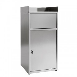 Pubela inox debarasare fast food 65x65x130 cm