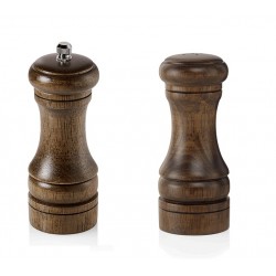 Set râșniță piper si presărătoare/solniță din lemn, mecanism ceramic, 13 cm