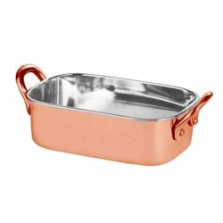 Roaster dreptunghiular inox cu strat cuprat, 350ml, 12,5x8,5x3,75cm