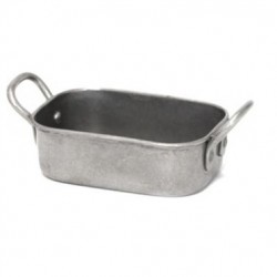 Roaster dreptunghiular, oțel galvanizat, servire cartofi prăjiți, 350ml, 12,5x8.5x3.7 cm