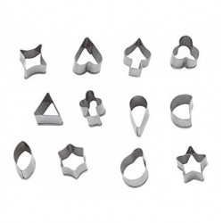 Set 12 decupatoare, inox, diferite forme, 6.5xH2 cm