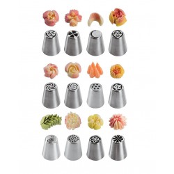 Set 12 duiuri, din inox, forma floare