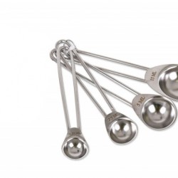 Set of 4 measures - stainless steel teaspoons