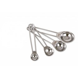 Set 4 masuri, lingurite din inox, 1.25 ml, 2.5 ml, 5 ml si 15 ml