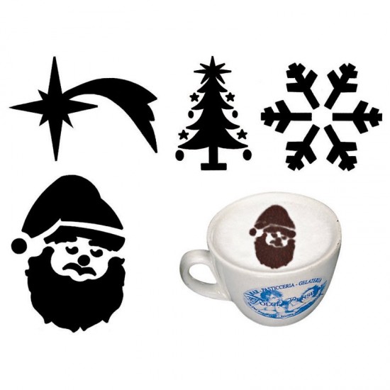 Set 4 motive decorare cappuccino, latte macchiato Set 4 motive decorare cappuccino, latte macchiato