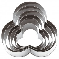 Set 6 decupatoare, inox, forma floare/trifoi