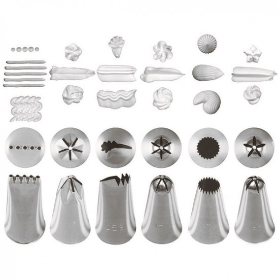 Set 6 duiuri, din inox, ornare diferite forme Set 6 duiuri, din inox, ornare diferite forme