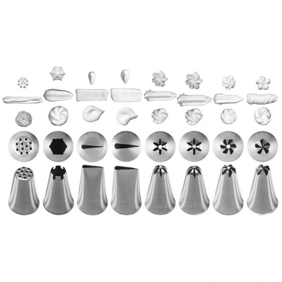Set 8 duiuri, din inox, ornare diferite forme Set 8 duiuri, din inox, ornare diferite forme