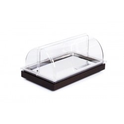 Set bufet lemn/inox, wenge, rolltop, GN 1/1, 53x32,5x8,5 cm, APS