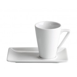 set ceasca si farfurie servire cafea portelan 60 ml, 12,5X8X1 cm, Ming, Viejo Valle