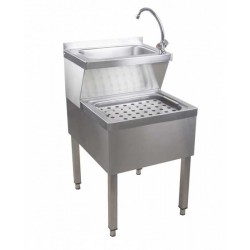 Spălător mâini, combinat, inox,tip evier profesional 50x60xH85 cm