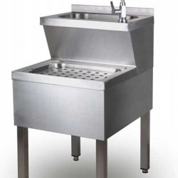 Spălător mâini, inox, tip evier profesional 50x70xH85 cm 