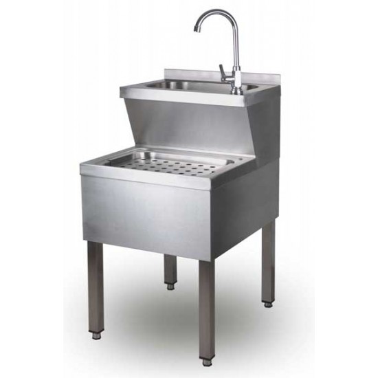 Spălător mâini, inox, tip evier profesional 50x70xH85 cm